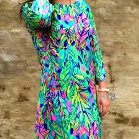 Lily Pulitzer Hot Spot Multicolored Shift Dress Size 12 Spring Easter Wedding - Picture 3 of 14